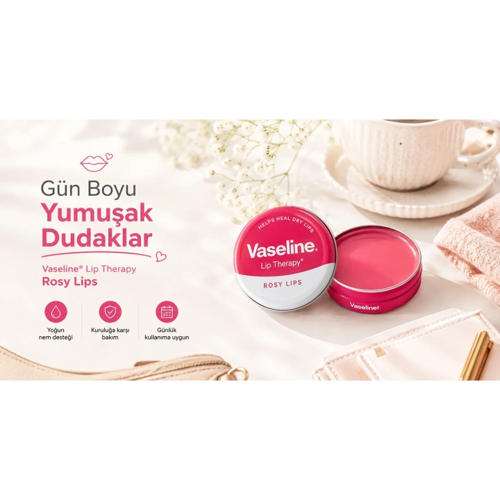 VASELİNE LİP THERAPY ROSY LİPS DUDAK KREMİ 20GR
