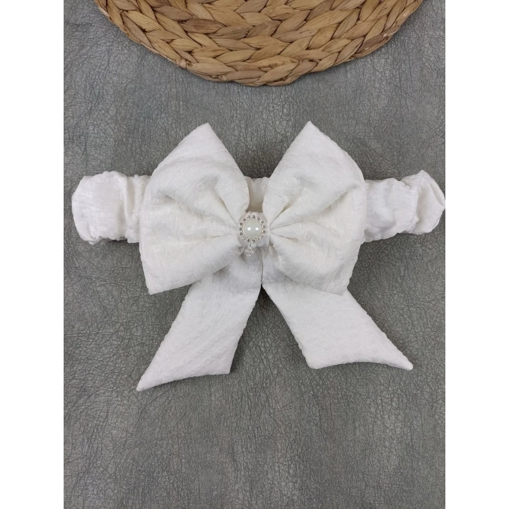 Yenidoğan Kumru Plazma Taçlı Lüks Kundak Bebek Battaniyesi Ekru