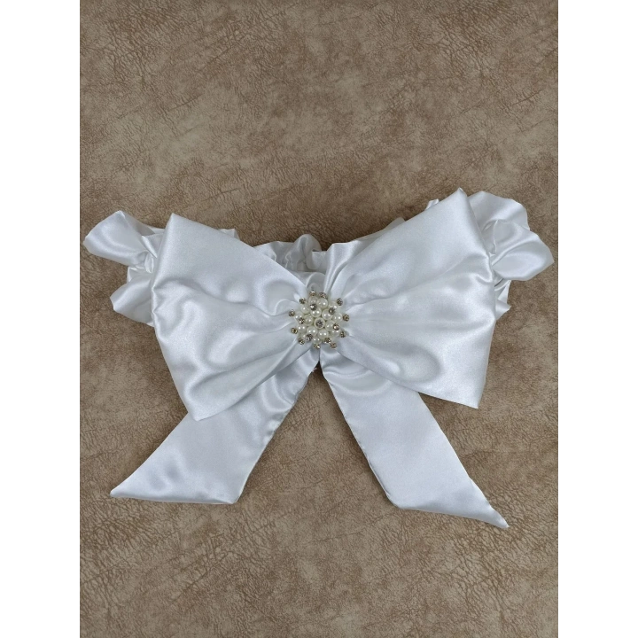 Yenidoğan Pırıltı Nakış Detaylı Lüks Kundak Bebek Battaniyesi Ekru