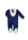 0-3 3-6 6-9 Ay Smokin Papyonlu Erkek Bebek Tulumu Lacivert