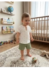 1/4 Yaş Müslin Kumaş Bebek Takımı