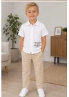 2/10 Yaş Müslin Gömlek Denim Pantolon Çocuk Takımı