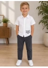 2/10 Yaş Müslin Gömlek Denim Pantolon Çocuk Takımı