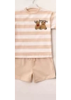 2/4 Yaş Sevgili Ayılar Baskılı Bebek Takımı