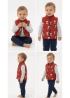 2/4 Yaş Şişme Yelekli 3 Parça Çocuk Takımı