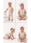 3/12 Ay Bandanalı Askılı Pamuk Bebek Takımı