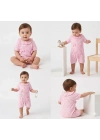 3/12 Ay Yakalı Fiyonklu Jakar Kumaş Bebek Tulumu