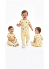 6/18 Ay Baskılı Zıbınlı Penye Bebek Takımı