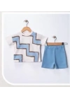 6/18 Ay Geometrik Baskılı Oversize Bebek Takımı