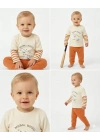 6/24 Ay Beyzboll Baskılı Bebek Takımı