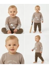 6/24 Ay Beyzboll Baskılı Bebek Takımı