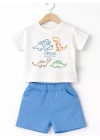 6/24 Ay Dino Baskılı Basic Bebek Takımı