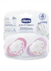 Chicco Emzik Physio Pembe Silikon 4m+ 2li