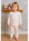 Çiçek Desenli Kız Bebek Eşofman Takımı %100 Pamuk