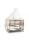 ComfyMax Sallanır Anne Yanı Doğal Ahşap Beşik ve Uyku Seti - 60x120 cm