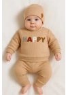 Happy Nakışlı 2li Pamuklu Erkek Bebek Takım