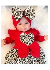 Leopar Desenli Fiyonklu % 100 Pamuk Kız Bebek Tulum