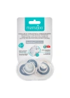 Mamajoo Sterilizasyon & Saklama Kutulu Black & Pearl Desenli İkili Ortodontik Emzik Gece & Gündüz / 0 Ay+