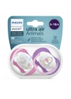 Philips Avent Ultra Air Animals 2li Desenli Emzik 6-18 Ay - Kız
