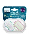 Philips Avent Ultra Air Night Karanlıkta Parlar Gece Emziği 0-6 ay Kız SCF376/19