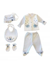 Sema Baby 5li Premature Puanlı Set - Açık Mavi 8682476853155