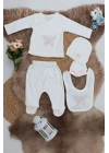 Sema Baby 5 Parça Hastane Çıkışı Zıbın Seti 0-3 Ay - Butterfly