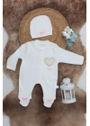 Sema Baby Pamuklu Bebek Tulum Seti 0-3 Ay - Love