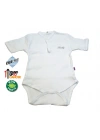 Sema Baby Yarım Kol Kaşkorse Badi (Body) - Beyaz  12-18 Ay