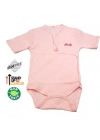 Sema Baby Yarım Kol Kaşkorse Badi (Body) - Pembe  12-18 Ay