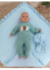 Yenidoğan Tericotton Kumaş Multi Mevsimlik Bebek Battaniyesi Kundak Mavi