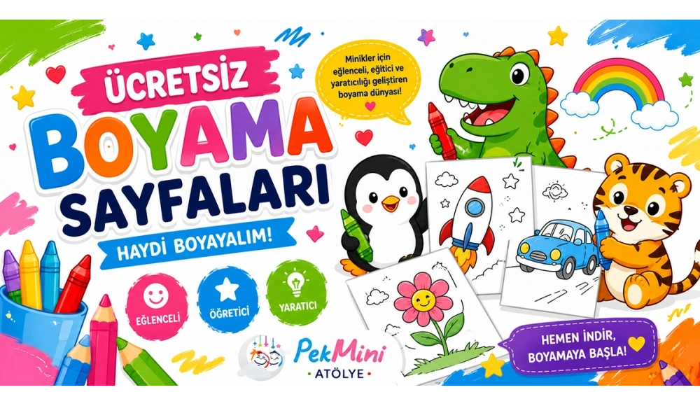 PekMini Atölye Boyama Sayfaları