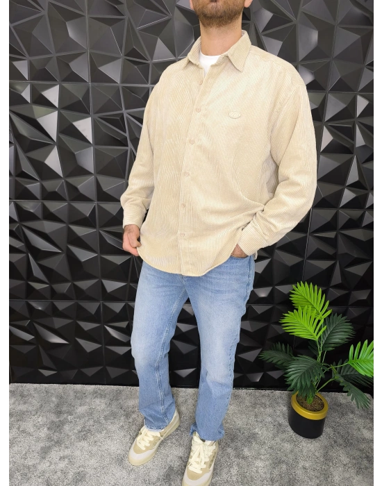 Giesto Kadife Gömlek Bej