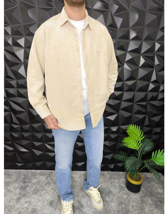 Giesto Kadife Gömlek Bej