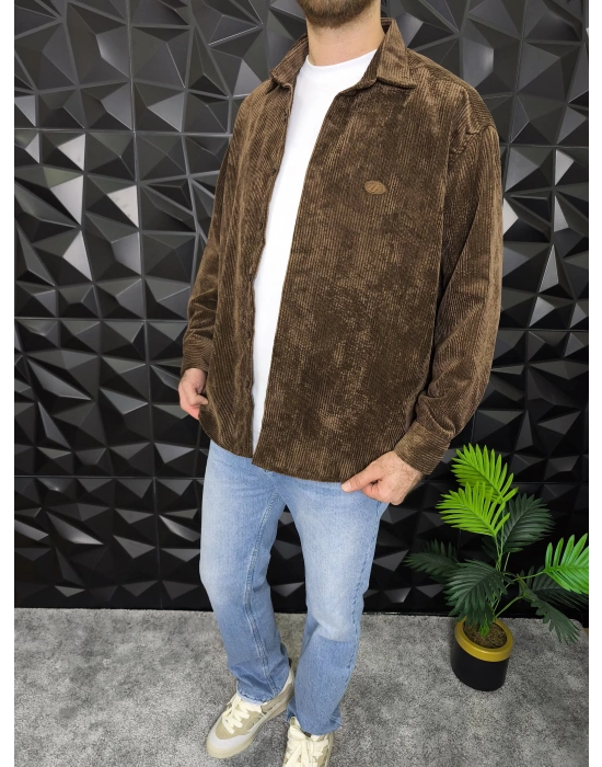 Giesto Kadife Gömlek Kahverengi