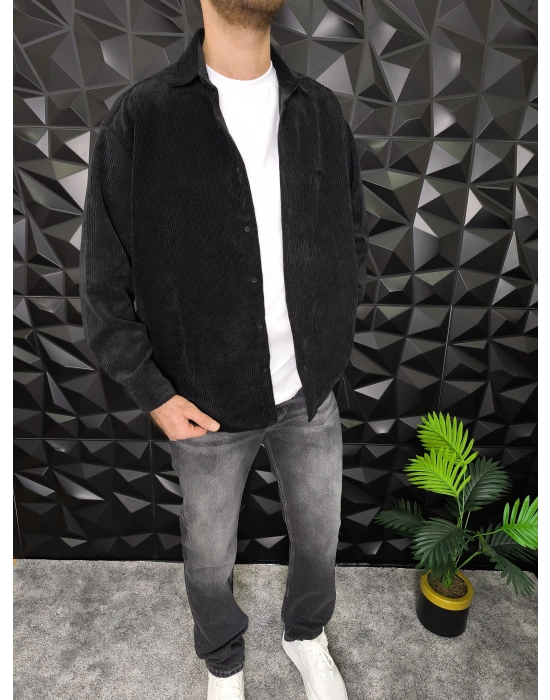 Giesto Kadife Gömlek Siyah