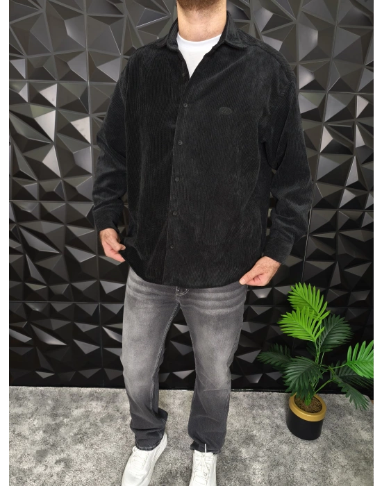 Giesto Kadife Gömlek Siyah