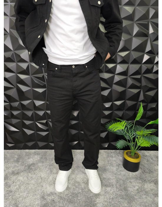 Siyah Basic Baggy Jean