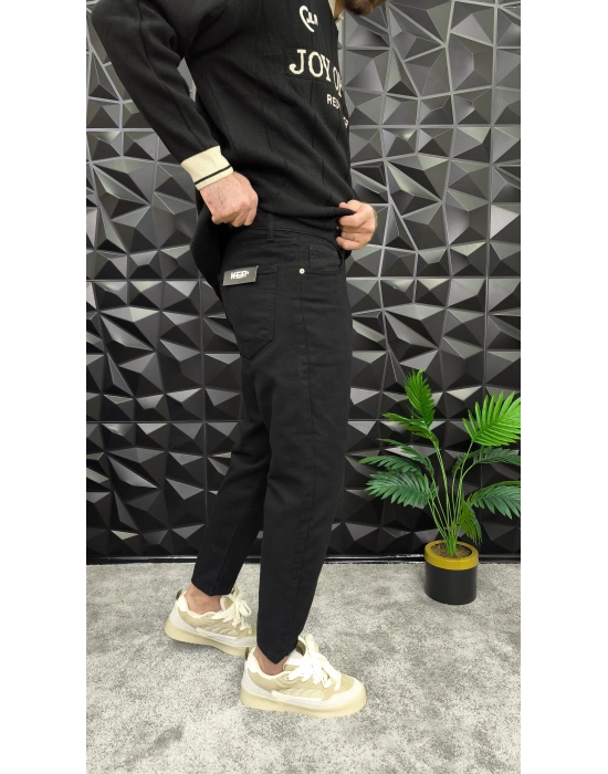 Siyah Basic Boyfriend Jean