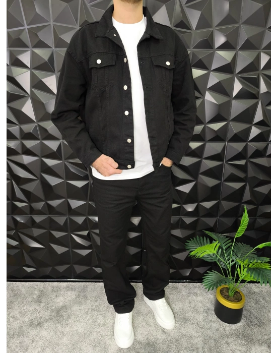 Siyah Basic Kot Ceket