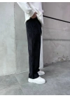 Baggy Kalıp Kadife Pantolon Siyah