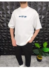 Beyaz Ace Of Life süzene Nakışlı Oversize T-Shirt