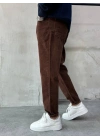 Boyfriend Kadife Pantolon Kahverengi