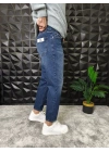 Koyu Mavi Efektli Boyfriend Jean