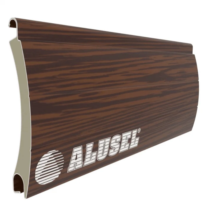 SL-77 Koyu Ahşap Alüminyum Poliüretan Kepenk Lameli -1 Metre