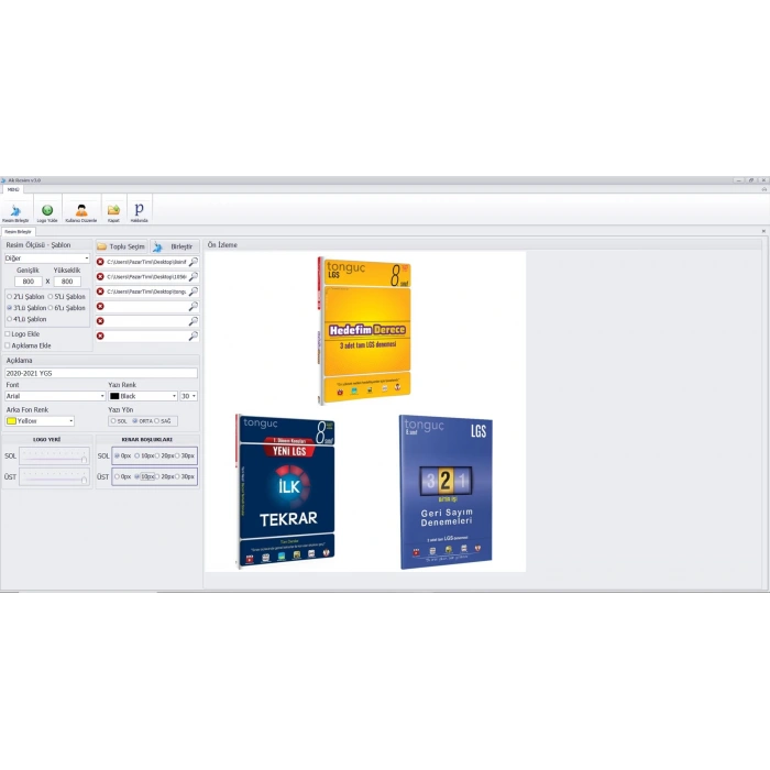 Ak Resim - Pazaryeri Resim Birleştirme Programı