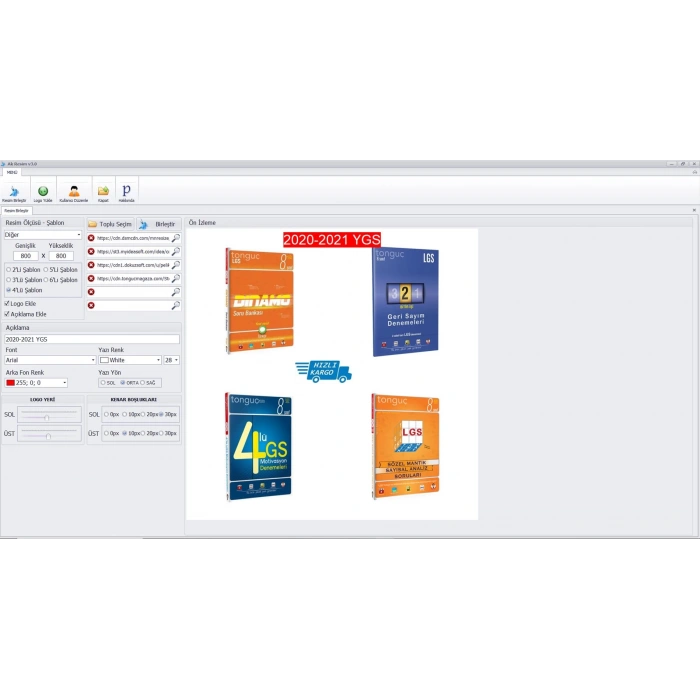 Ak Resim - Pazaryeri Resim Birleştirme Programı