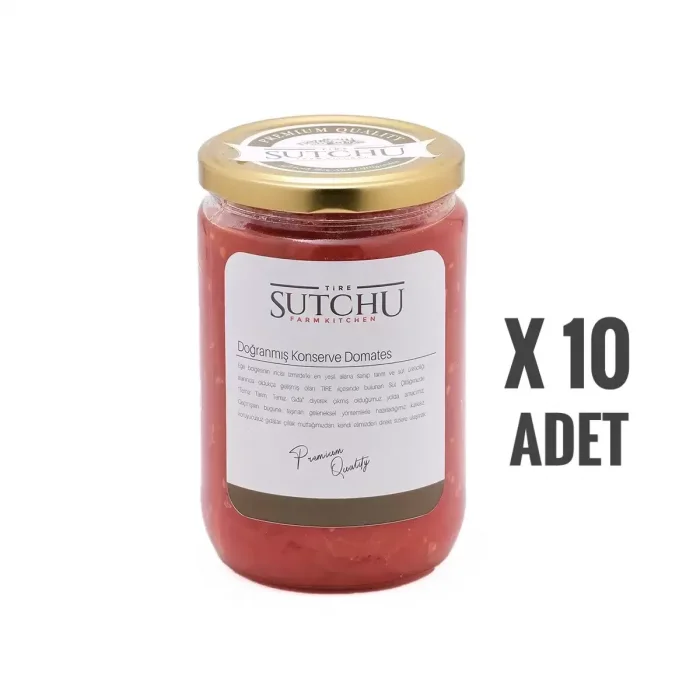 10 ADET X DOĞRANMIŞ DOMATES KONSERVESİ 660 cc