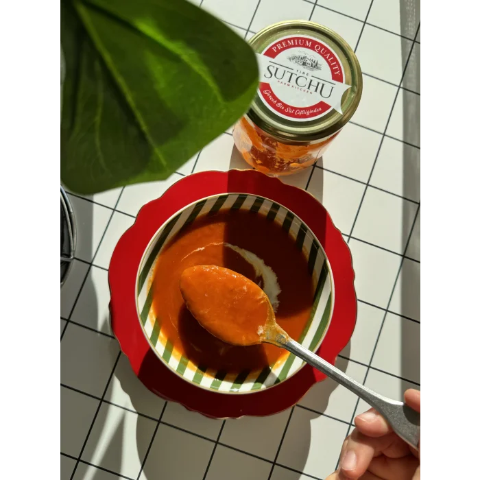 KÖZ BİBERLİ DOMATES ÇORBASI ( ilikli kemik suyuna ) // 425 ccc