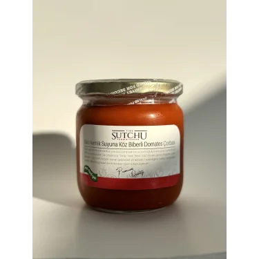 KÖZ BİBERLİ DOMATES ÇORBASI ( ilikli kemik suyuna ) // 425 ccc