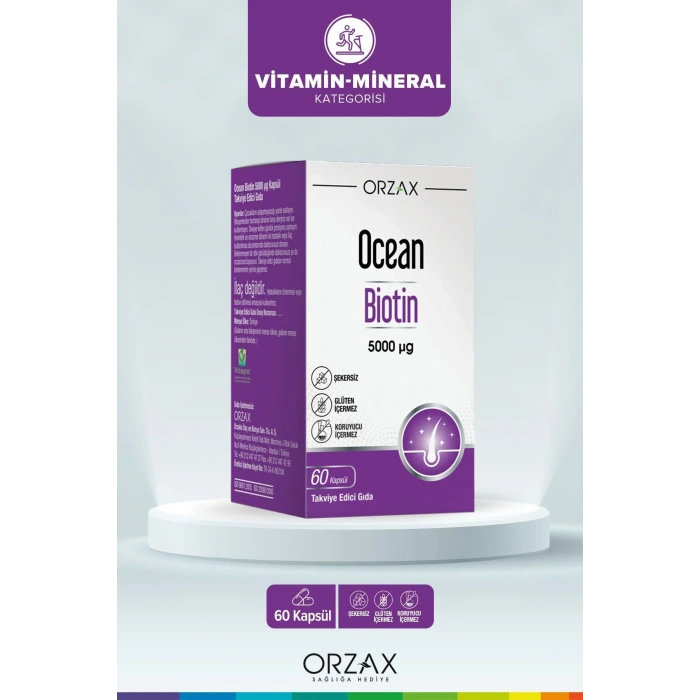 OCEAN BIOTIN KAPSUL 5000 mcg 60 kapsül